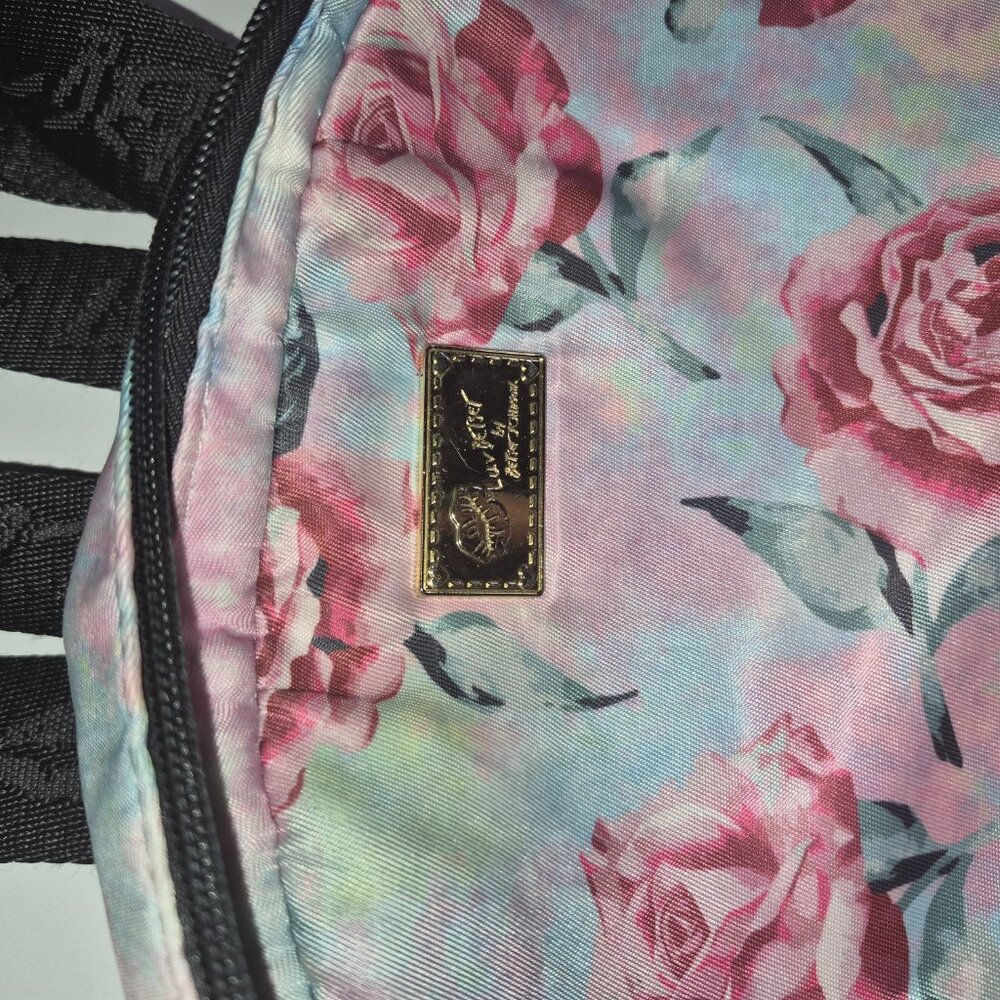 LUV Betsey by Betsey Johnson pink floral backpack - Picture 4 of 12